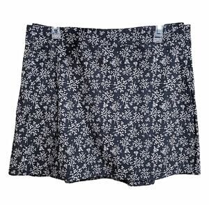 RipSkirt Hawaii Farmhouse Twigs Wrap Mini Skirt Large Length 1 Black Gray Floral